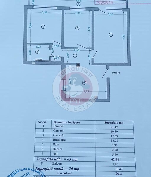 Piata Resita | Apartament 3 camere | 70mp |  Decomandat | B11969